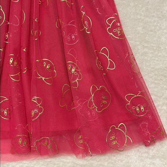 NWOT Nintendo “Kirby” Girls Hooded Cosplay Dress w/Metallic Foil Print (L) - Picture 5 of 10